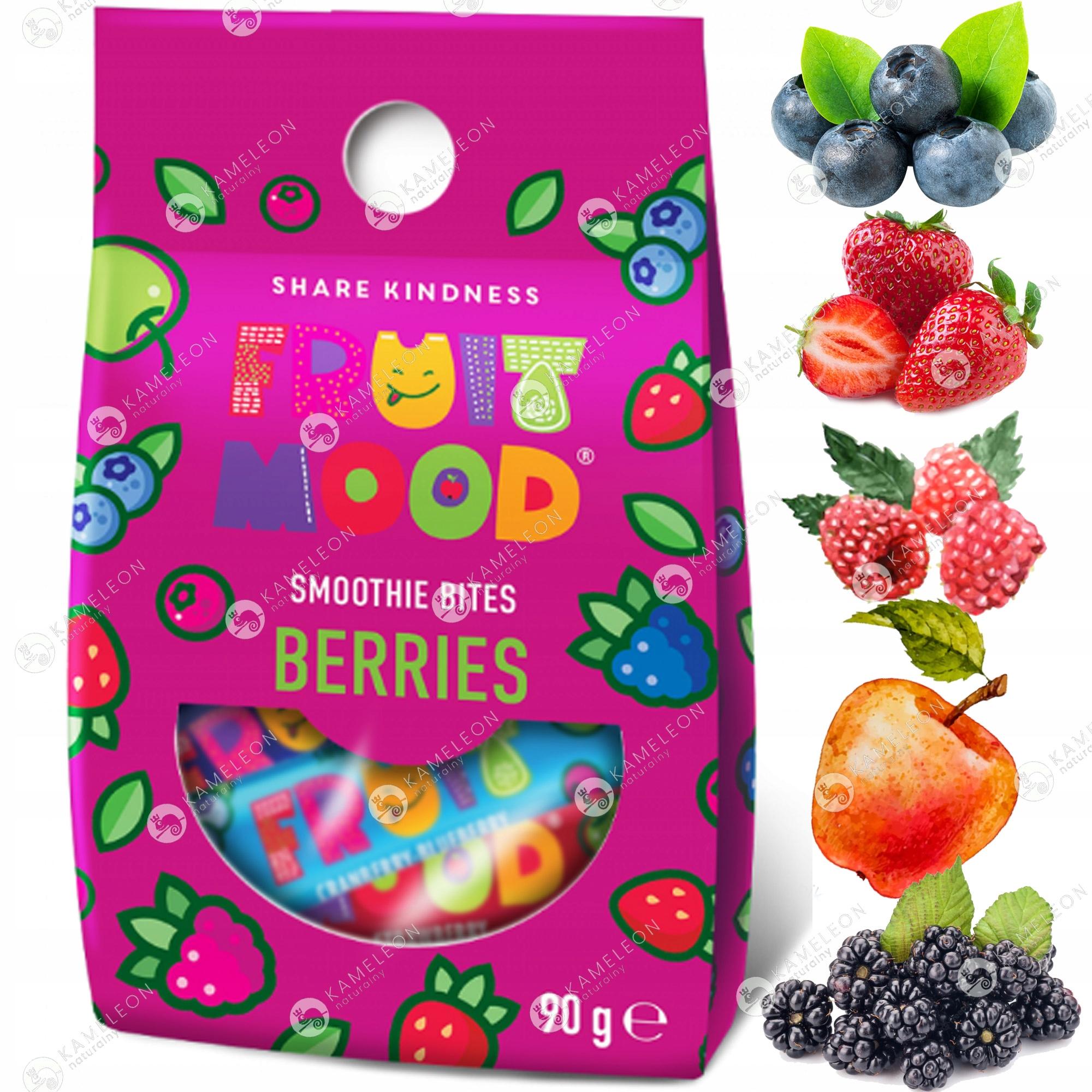 Fruit Mood SMOOTHIE BITES mix mini bar FRUTTI DI BOSCO fragola lampone 90g