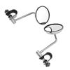1 Pair Motorcycle Rearview Side Mirrors Adjustable Round Handlebar Clip On Mirror Mirror