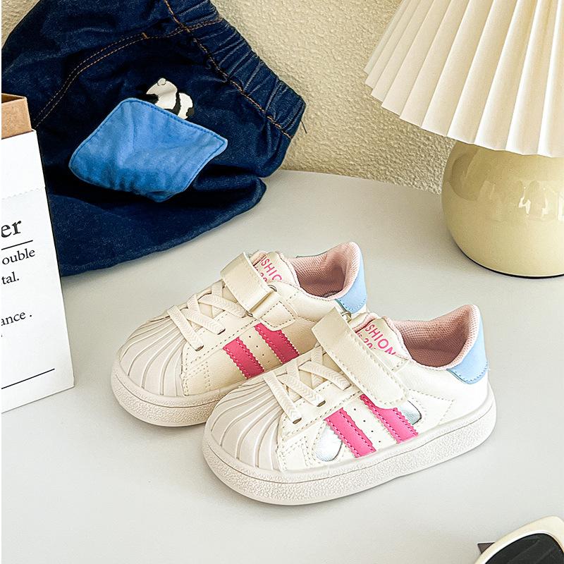 2-3 years old 4 boys shoes spring and autumn casual single shoes boys baby soft-soled toddler shoes girls shell head board shoes