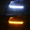 2Pcs Car LED Daytime Running Lights Waterproof Sequential Lamp Flow Turn Signal Light  Amber Turn White Lamp