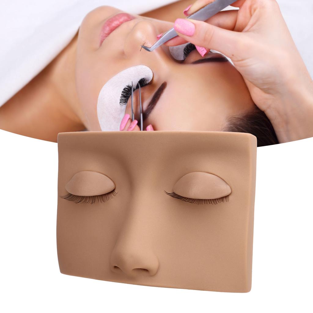 Lash Mannequin Head Removable Silicone Replacement Eyelash Mannequin Head for Training