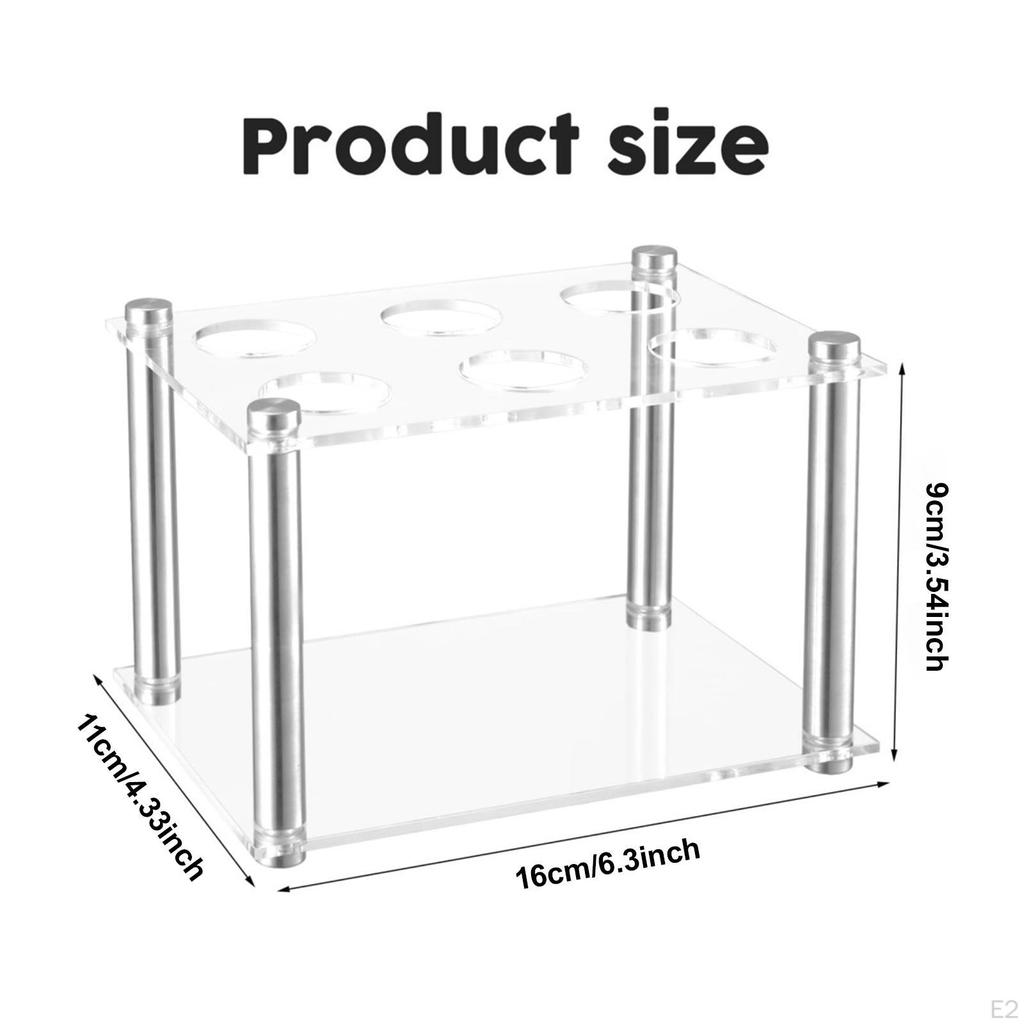 Flavor Holder Organizer, 6 Holes Lightweight Acrylic Organization Storage Rack Stand for Countertop