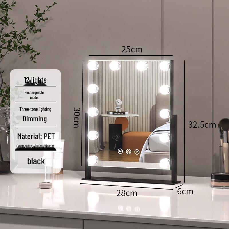 Yuzhuxun Smart Desktop Makeup Mirror with LED Lights