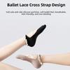Lace Trim Bias-cut Ankle Socks Cross Strap Pilates Socks Gifts Yoga Socks  Dance Fitness