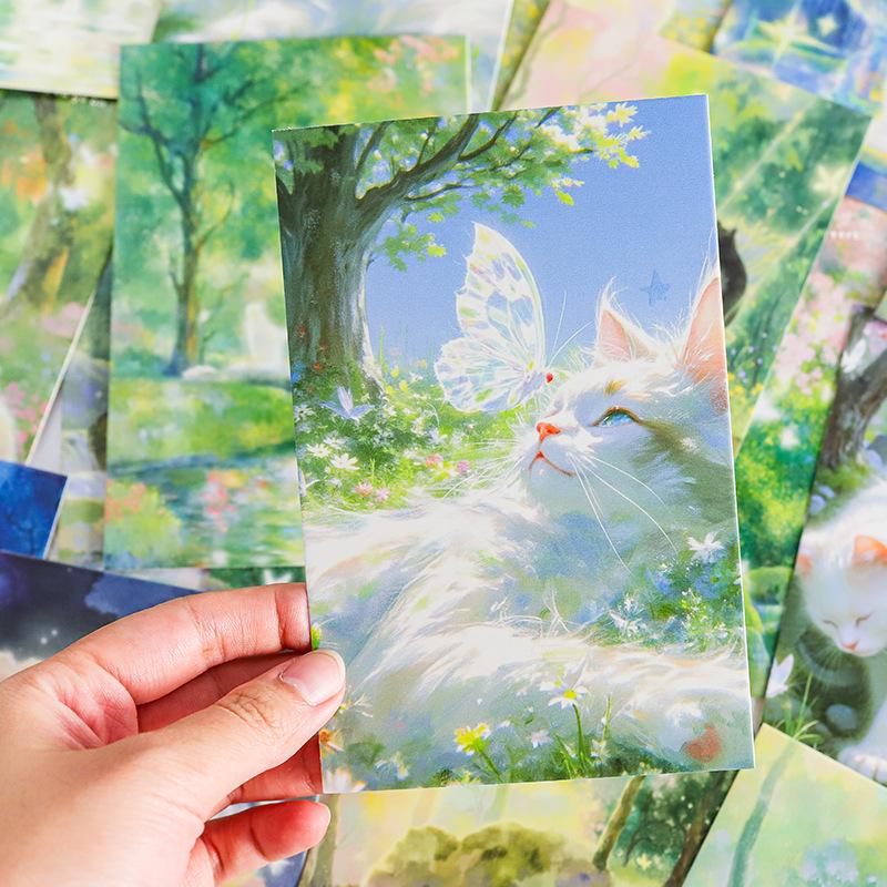 Mu Ran Dream Cycle Luminous Postcard Set: Decorative Thank You & Blessing Cards