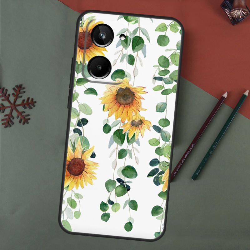 

Sunflower Case For Realme C75 C65 C67 C71 C63 C61 C55 C51 C53 C35 11 12 13 14 15 Pro Plus GT6 GT7 Pro Realme 11 Pro