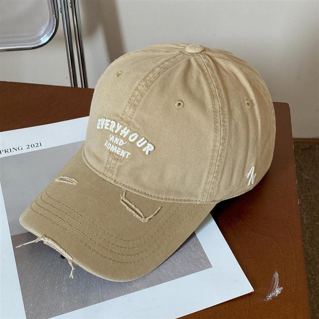 Women Punk Letters Baseball Cap Vintage Embroidery Cotton Snapback Peaked Sun Hats Outdoor Sports Golf Travel Sunscreen Hat