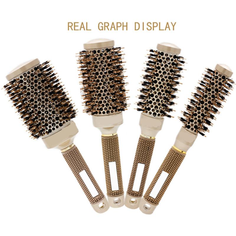 Professional Salon Styling Tools Round Hair Comb Hairdressing Curling Hair Brushes Comb Barrel Comb