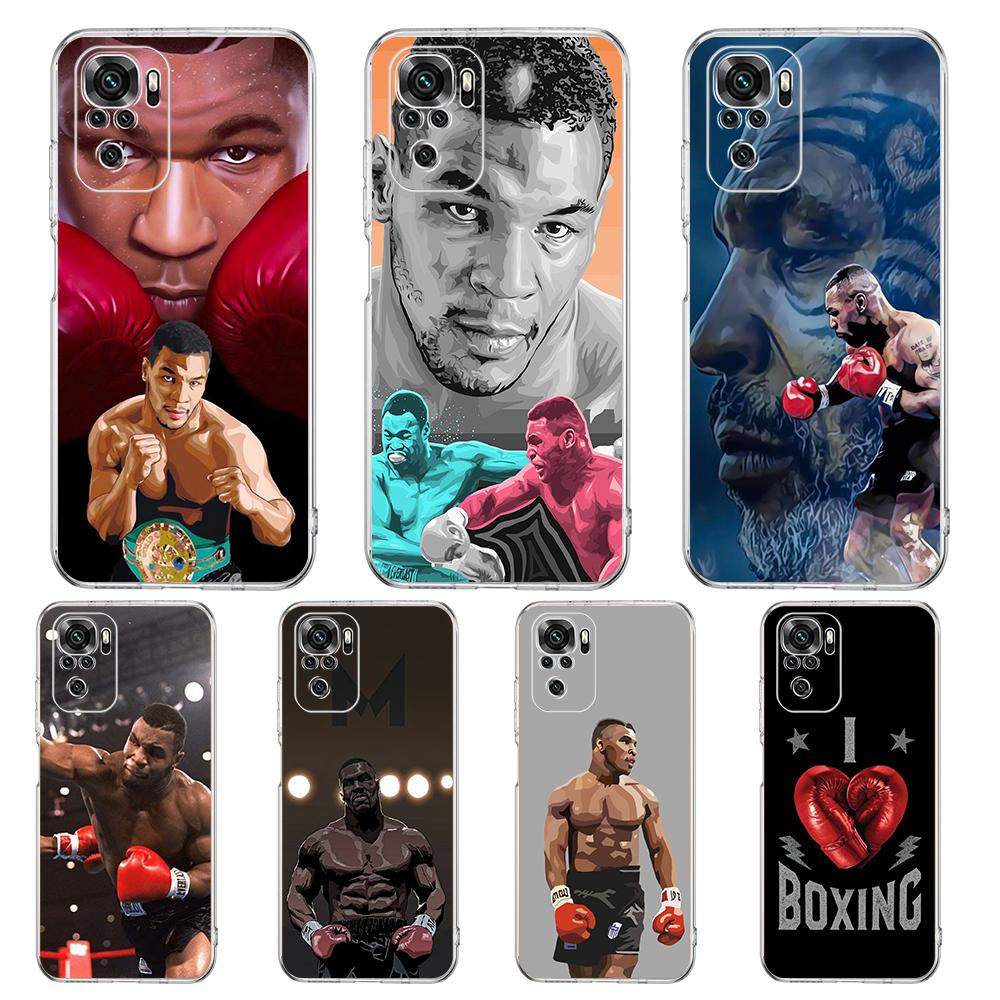 Mike Tyson Boxer Phone Case For Xiaomi Redmi Note 12 4G 11 10 Pro 5G 10C 10S 9S 9 9T 8T 9C 9A 8 8A 7 K50 K40 Gaming Clear Cover