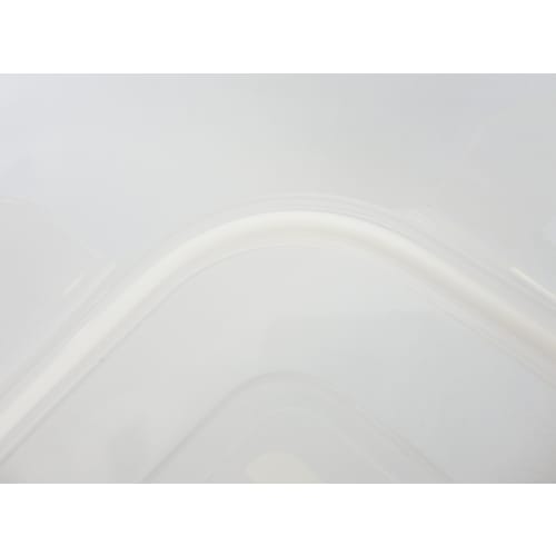 Iwasaki Kogyo Smart Flap & Lox Microwave-Safe Food Storage Container, Square, White, 900ml (L), Made In Japan, A-2162W1