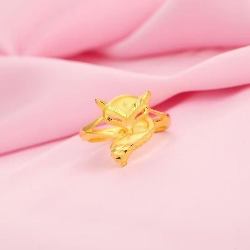 

Gold Fox Ring: Elegant and Versatile Animal Jewelry Gift for Women