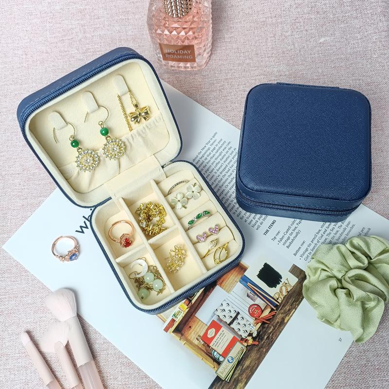 Compact Travel Jewelry Organizer for Ear Studs, Rings, Necklaces, Earrings, and Bracelets