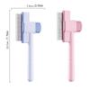 Pet Hair Removal Tool Fleas Comb for Dogs Cats Lice Cats Brush with Release Button Selfs Cleaning with Long Short Teeth