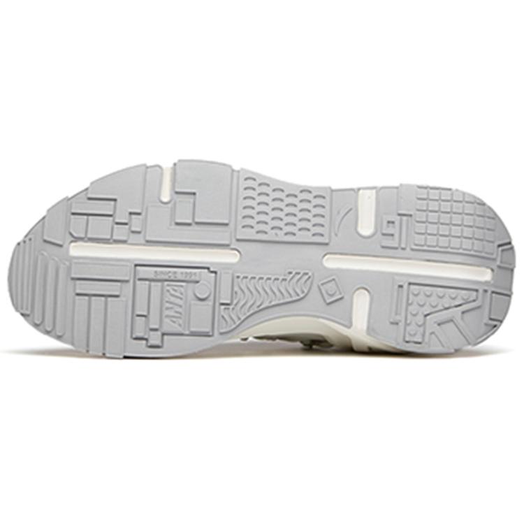 New Anta AT91 Anti-Slip Wear-Resistant Breathable Lightweight Low-Top Chunky Sneakers Women's Gray White 122148850-1