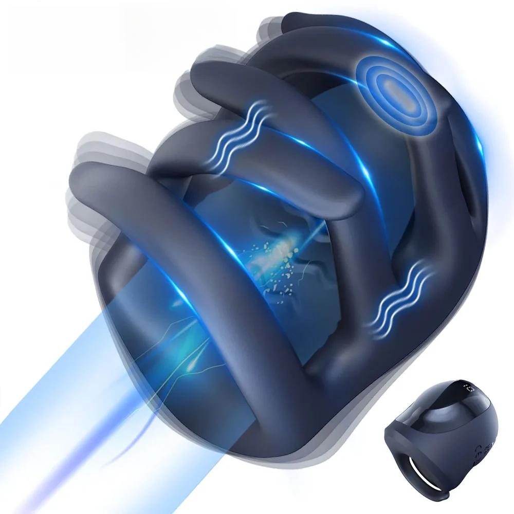 Jucării Sexuale Antrenament Penis Vibrator Bărbați Stimulator Masaj Gland pentru Întârzierea Ejaculării Masturbator Masculin cu Ciupire de Degete 18+