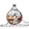 BTS Street Style Cartoon Pendant Necklace, Kpop Bangtan Boys Cartoon Dome Necklace, ARMY Fans Jewelry Gift