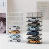 1 Stück 7-Fächer Sportspielzeugauto-Modelle Aufbewahrungsregal Display Showbox Transparenter Acryl für Aufbewahrung Mini-Autos Modell Rennen