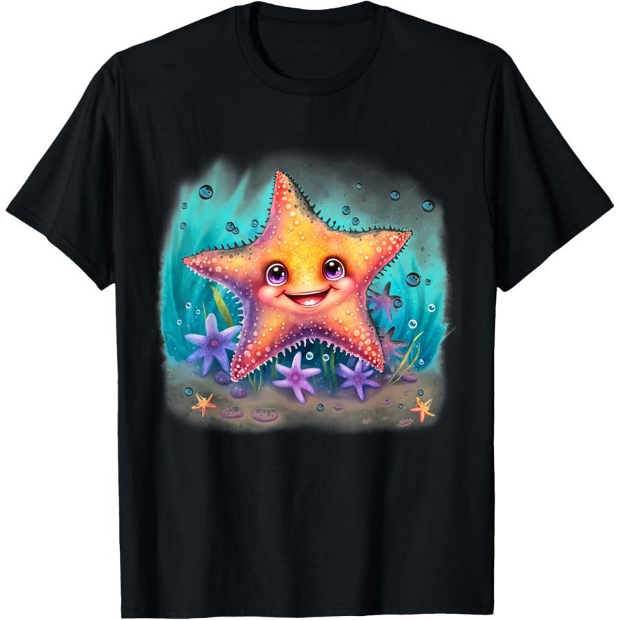 

Cute Starfish, Sea Creatures, Underwater World T-Shirt XXXXXL