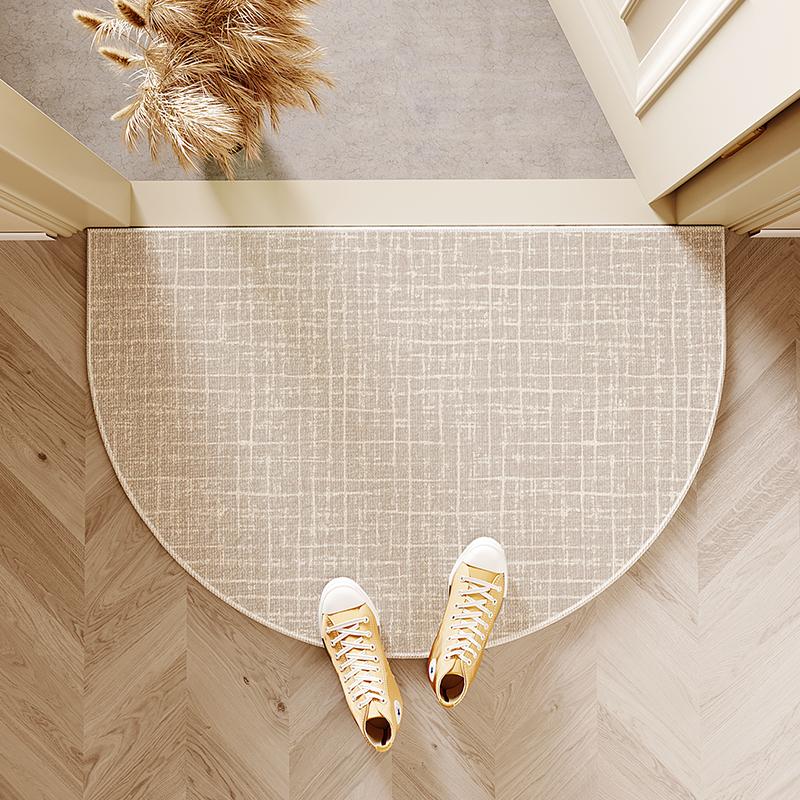 Moderne Einfache Eingangstürmatte Halbkreisförmig Rutschfest Schmutzabweisend Eingangsbereich Fußmatte Küchenteppich Heimdekoration
