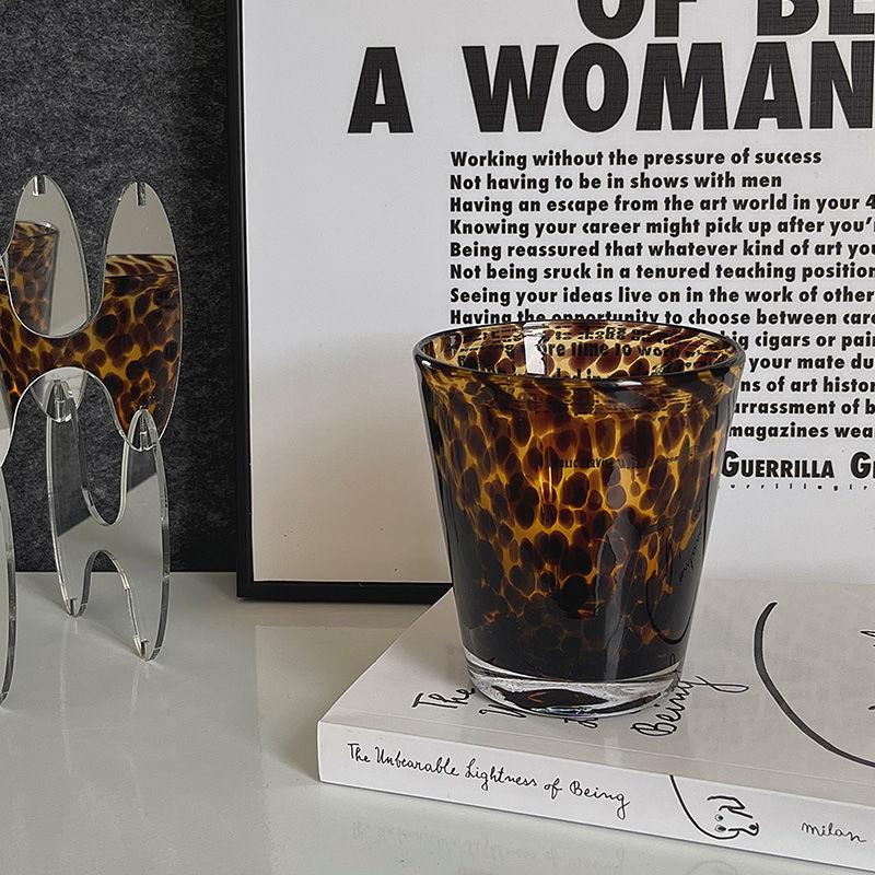 1 stücke Transparent Kreative Leopard Korn Tasse Wein Glas Bier Becher Cocktail Kaffee Tassen Whiskey Bar Glas Becher Geburtstag Geschenk