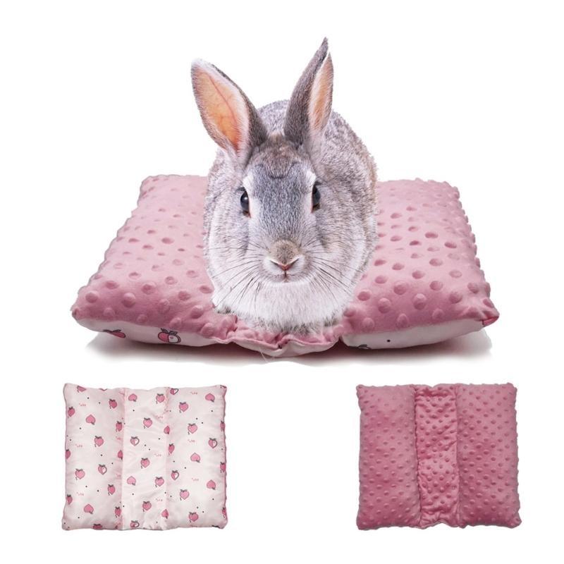 J0MC Soft Rabbits Toy Bed Cage Toy Soft Bed Cushion for Other Small Animals
