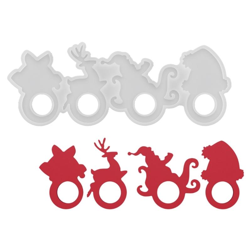 

High Temperature Resistant Silicones Christmas Gift Stand Molds For DIY Holiday Craft And Resins Projects 1