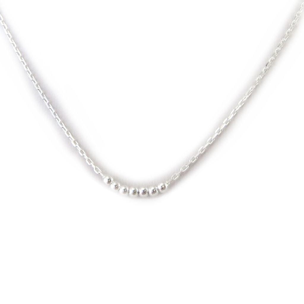 Les Trésors De Lily [M7281] - Silver 'Marbles' Silver Necklace - 18x3 Mm