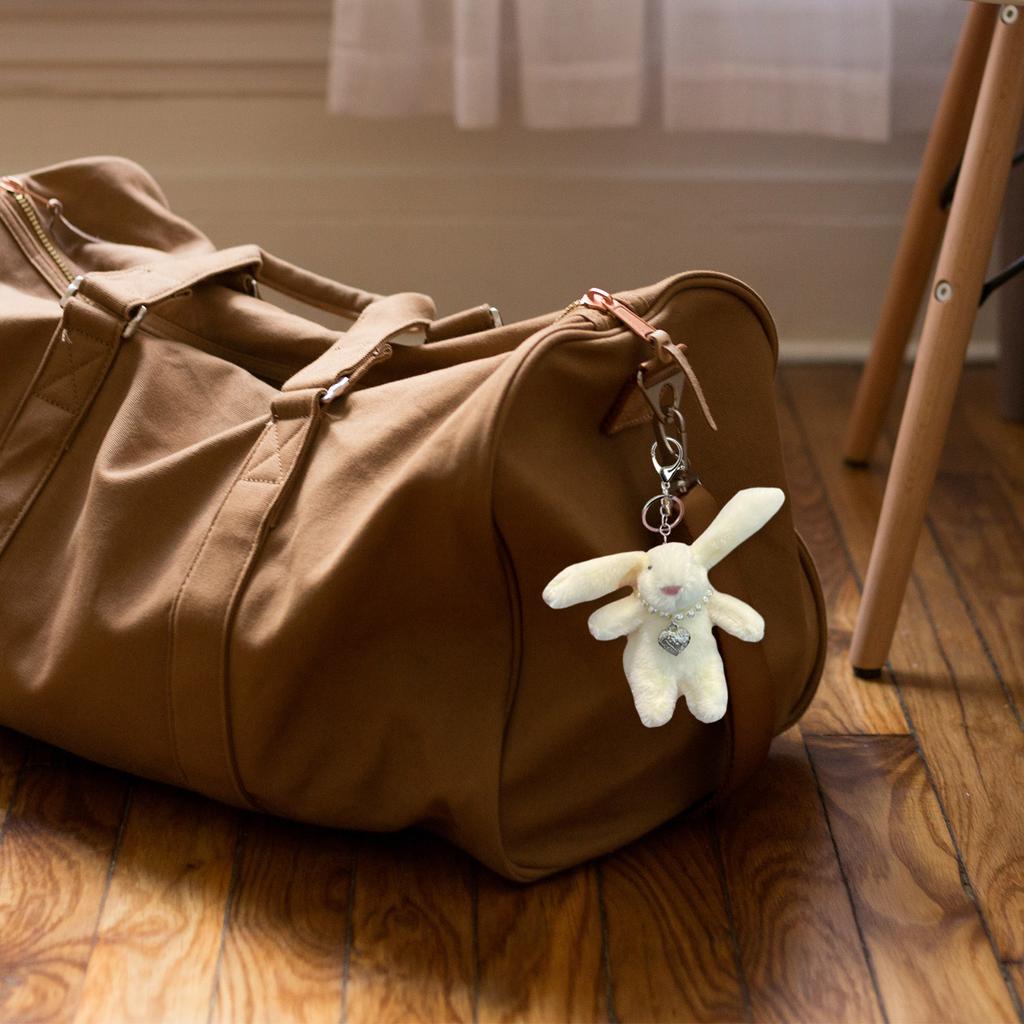 Lovely Plush Rabbit Charm Keychains Sweet Pendant Car Keyring Backpack Decoration Fashion Jewelry for Women Girls