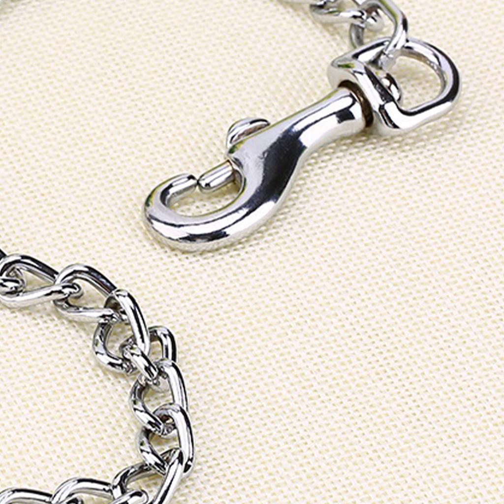  Stainless Steel Double Dog Coupler Chain 2 Way   Leash for 2 Dogs Walking with O Buckle Short 40cm for Small Pets 