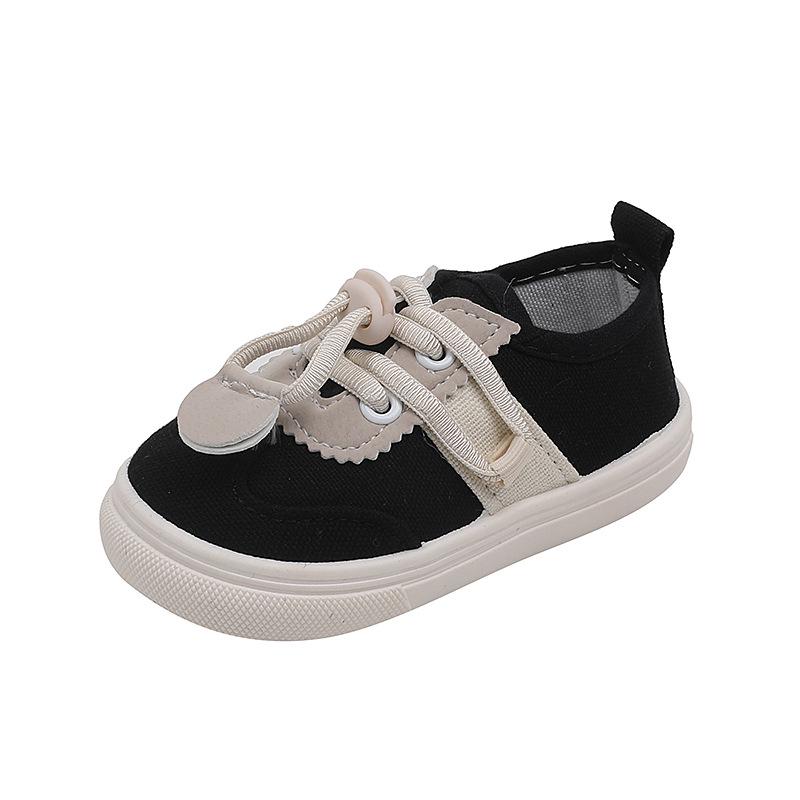 Solid Soft Sole Canvas Slip-On Shoes for Toddlers