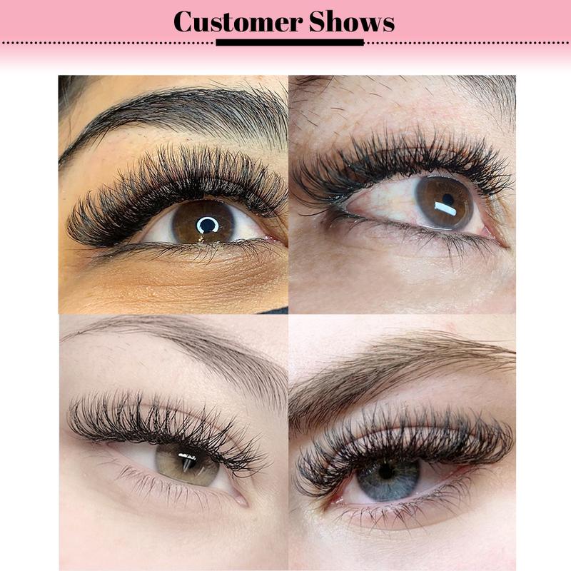 LASHINE W Shaped Lashes YY 3D 4D 5D 6D Premade Volume Fans Faux Mink Eyelashes Brazilian Volume C/D/M Curl Natural Soft Lashes