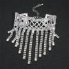 Exaggerated Rhinestone Tassel Bracelet: Shiny Wide-Edge Bangle for Women