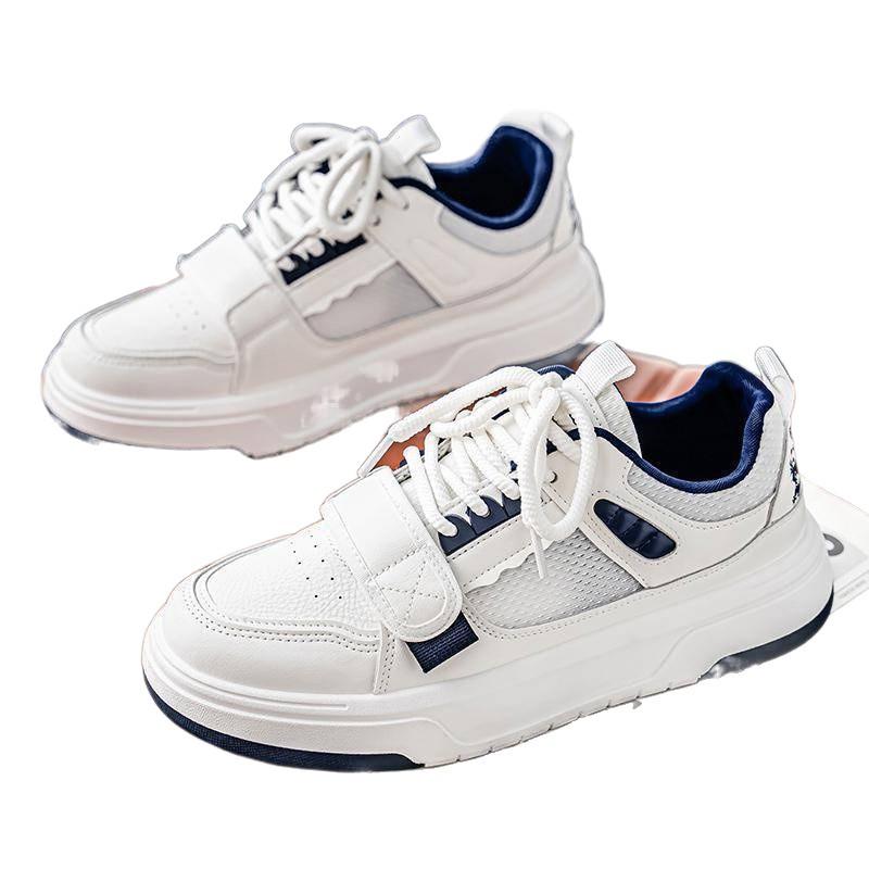 2025 new lace-up summer breathable mesh white shoes sports and leisure fashion trend versatile comfortable board shoes men