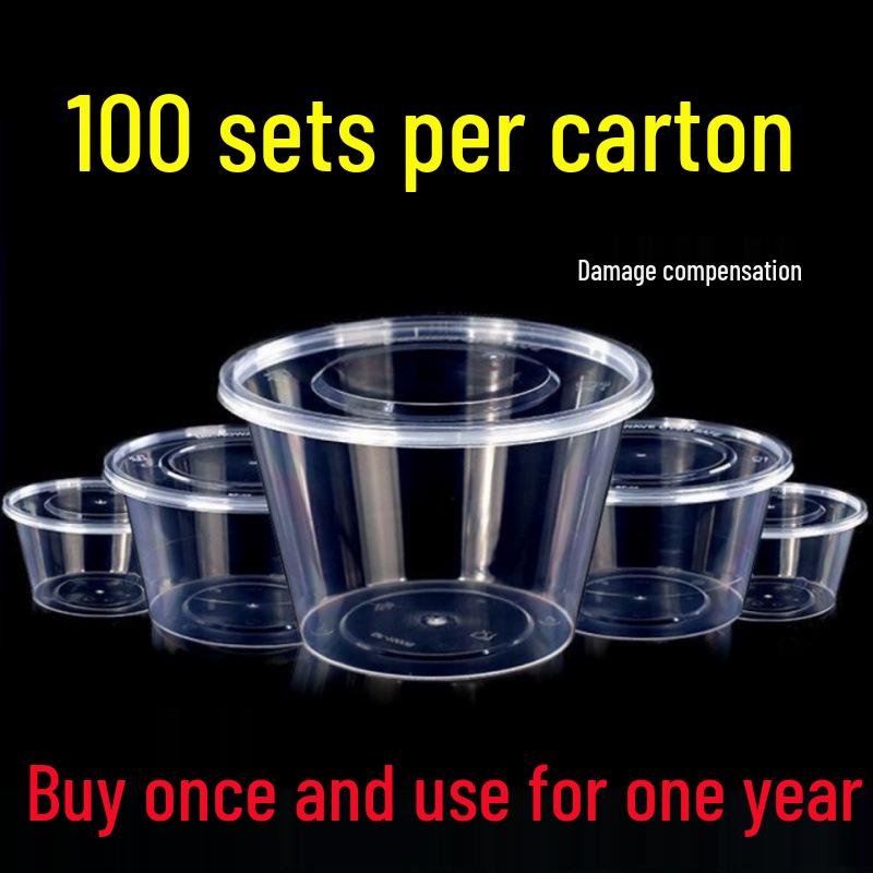Leak-Proof Disposable Soup Container – Thick, Sealed, No-Spill Round Design.