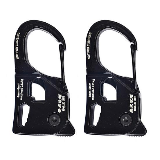 2/4 Stück Seilspanner Outdoor Rucksacktouren Wandern Camping Abspannleine Seilspanner Strapazierfähige Aluminiumlegierung Selbstverriegelnder Seilspanner
