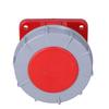 Straight panel socket POWER TWIST 63A 3P+Z+N 400V 100x100mm IP67
