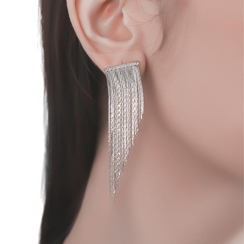 Portable Copper Tassels Earrings Comfortable All Day Wear Daily Fashion Jewelry