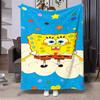 Kawaii S-SpongeBob Home and Decoration Double Bed Blankets for Beds Sofa Blanket Christmas Summer Comforter Camping Anime Picnic