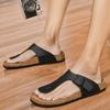 Fashion 2025 Handmade Men's Flip Flops Comfortable Soft Sole Beach Sandals Non-Slip Outdoor Slippers Lightweight Casual Shoes for Men