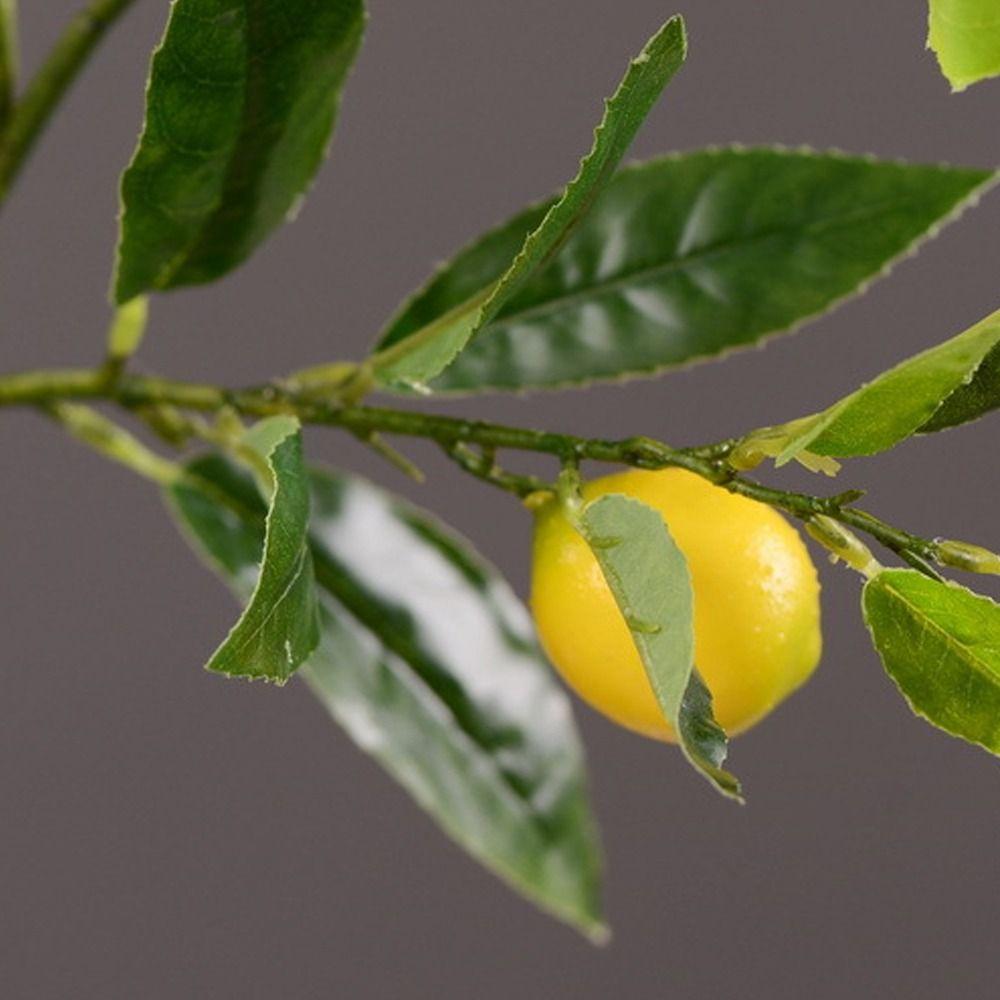 Luxury Artificial Lemon Branch Plastic Fake Plants Artificial Lemon Fruit Home Garden