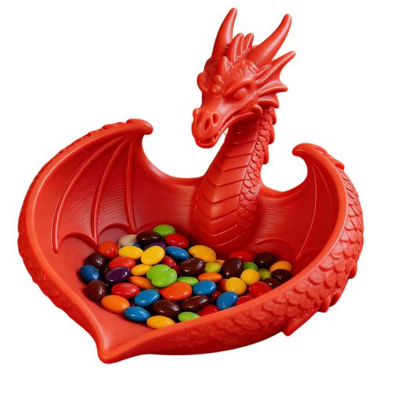 3D Printed Dragon Storage Box Modern Desk Organizer for Keys Jewelry Candy Flying