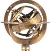 Brass Tabletop Armillary Sphere Globe – Brown, 12.7 Cm