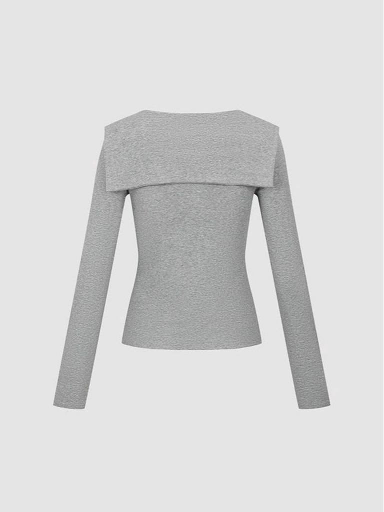 2025 Winter Women's Versatile Urban Lace-up V-neck Slim-fit T-shirt