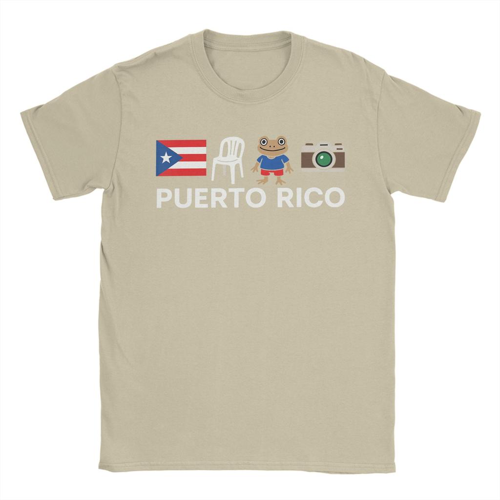 Bad Bunny Puerto Rico Coqui Frog Boricua Puerto Rican Flag Taino Cotton T Shirt For Mens T Shirts Tees Oversized Clothes