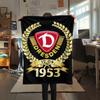 1 ks Flísová deka s potiskem SG Dynamo Dresden, Vysoká kvalita, Pohodlná pro všechna roční období, Domácí dekorace, Teplo a pohodlí, Perfektní jako vánoční dárky149