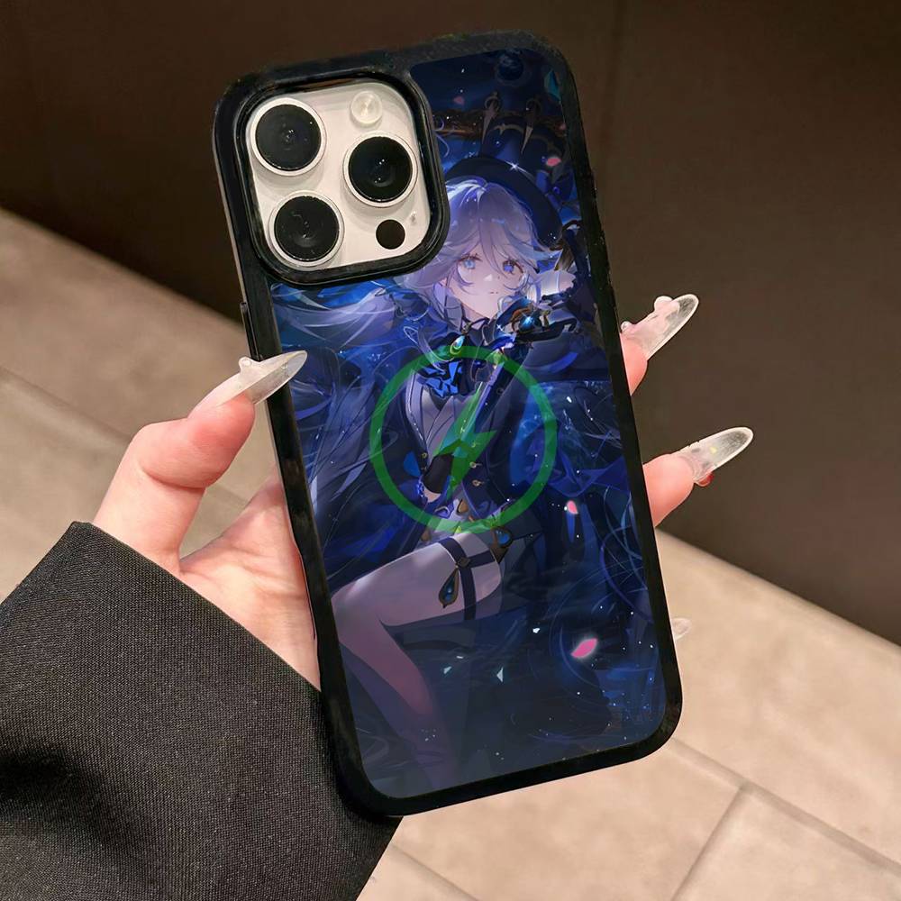 Game F-furina For Magsafe Phone Case For IPhone 16 15 11 12 13 14 17 Pro Max Plus Magnetic Wireless Charge