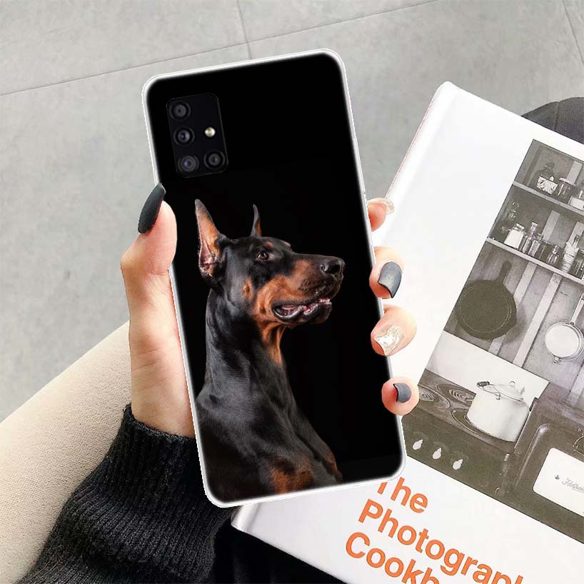 Doberman Dog Phone Case Cover For Samsung Galaxy A13 A14 A15 A16 A17 A53 A54 A55 A56 A33 A34 A35 A36 A23 A24 A25 A26 A05S Galaxy