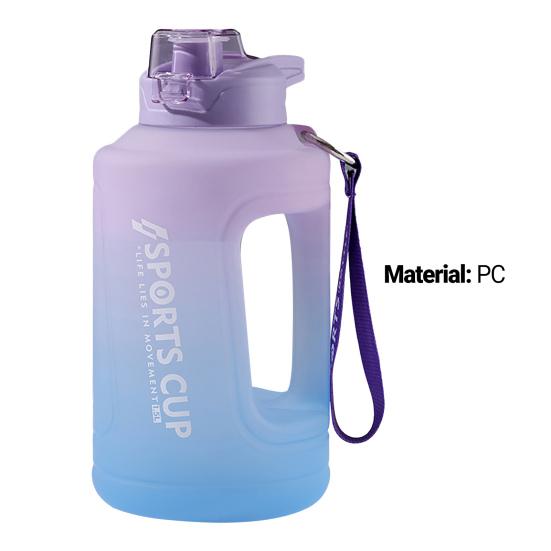 1500/2300/3780ml Large Capacity Ergonomic Handgrip Water Bottle Food Grade Leak-proof Lid Big Water