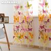 1PC nadruk motyla przezroczysta firana z tiulu do dekoracji kuchni do domu dostosuj NAPEARL