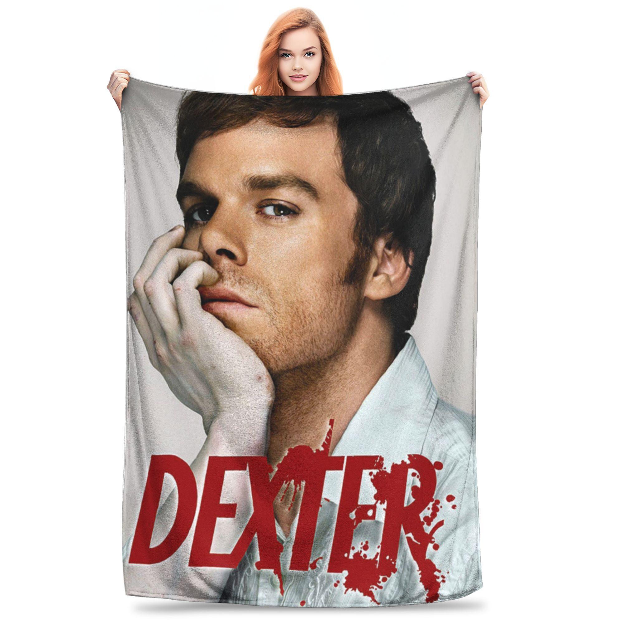 

Flannel Throw Blanket Dexter Morgan Movies Warm Plush Blankets Soft Bedding for Bed Living room Home Picnic Couch 80x120cm
